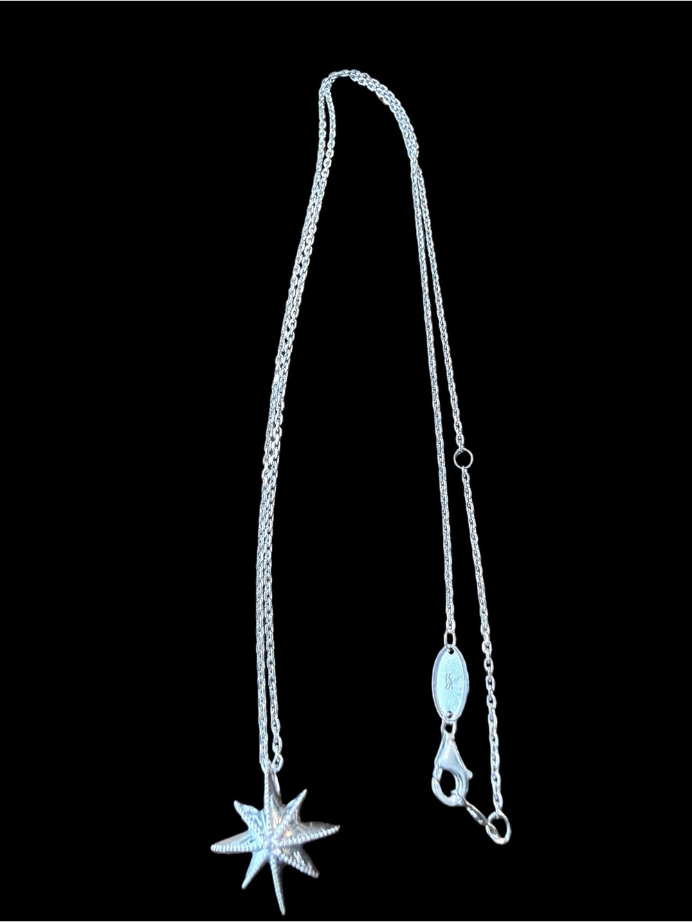 Neil Lane Designs 925 Sterling Silver Star Pendant Necklace Diamond Celestial